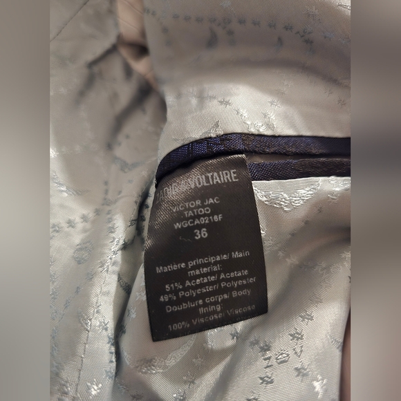 Zadig & Voltaire Victor Tattoo Print Blazer - Picture 10 of 12